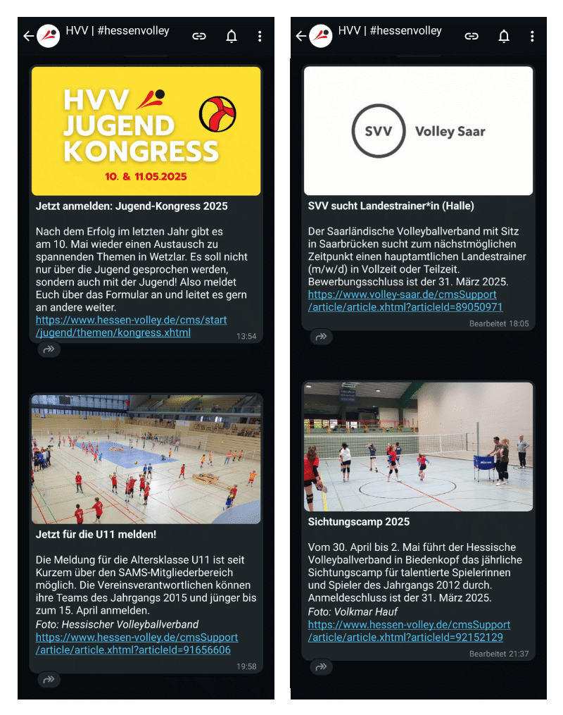 WhatsApp-Kanal des HVV